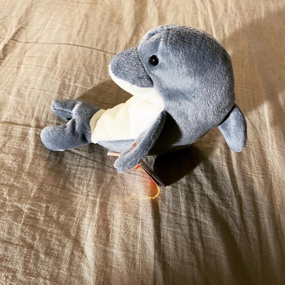 Vintage Echo the dolphin (w/error Waves tag) Ty Beanie Baby - Picture 4 of 4